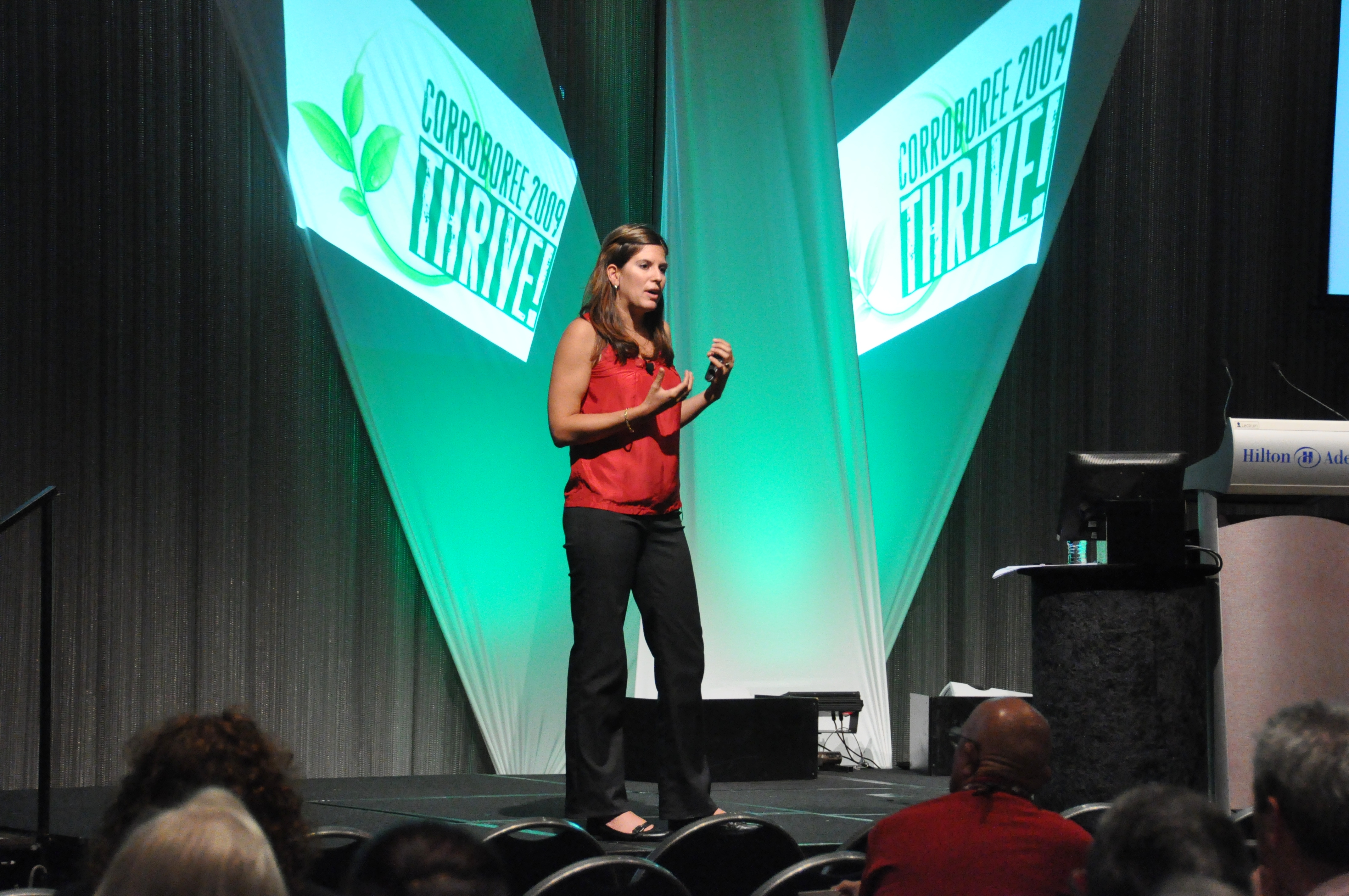 Fabienne Wintle speaking on stage